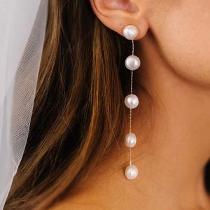 Untamed Petals Harper Pearl Drop Earrings